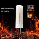G4 Flicker Flame Light 12V 2W LED Burning Light Bulb ^New Effect Lamp Fire J3E4