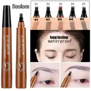 Microblading Tattoo Eyebrow Pen Long Lasting Eye Brow Pencil 3d 4 Fork Makeup