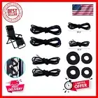 4pcs Black Replacement Cord for Zero Gravity Chair Universal Elastic Chair Re...