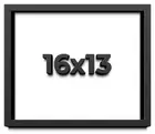 16x13 Shadow Box Frame Black | 2 Inches Deep Real Wood Contemporary Shadowbox Di