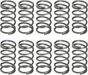 uxcell 10Pcs Compression Spring, 10mm OD, 1mm Wire Size, 20mm Free Length, Spring Steel Construction Extended Mechanical Compression Springs for Shop and Home Repairs, Silver Tone