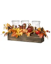 National Tree Company 24 Maple Leaves Candleholder Centerpiece