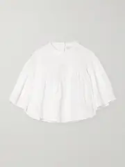 [Isabel Marant] Isabel Marant - Elodia Embroidered Ramie Blouse - White - FR 42 FR 42 White