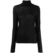 [Baserange] Baserange Rollneck Long-sleeve Bamboo T-shirt XS BLACK