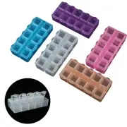 Sturdy Plastic Storage Box with 10 Compartments for Electronic Components