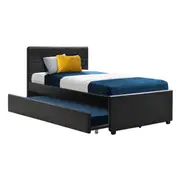 [Unbranded] Artiss Bed Frame King Single Size Trundle Daybed B