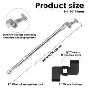 Wrench Extender Adapter and Wrench Extender Tool Bar Set 1/2 Inch Drive xiCTC