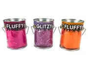 Compound Kings 3-Pack Of Glitzy & Fluffy Slime Paint Cans