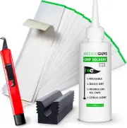 Golf Grip Kits - Hook Blade, 15 or 30 Tape Strips, 5 or 8 Oz Solvent, Grip Tape