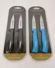 Scanpan Denmark Microsharp Paring Knife 2 Piece Set Blue + Black Bundle.