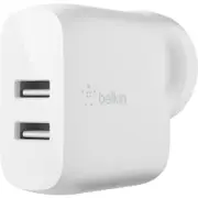 Belkin BOOST↑CHARGE 24 W AC Adapter - 1 Pack - USB - For Smartphone, Tablet PC, Power Bank, Mobile Device - 4.80 A Output - White