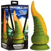 Creature Cocks Monstropus 2.0 Vibrating Tentacled Monster Silicone Dildo - Gr...