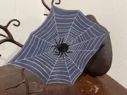 U Pick Vintage Inspired Black Spider Gray Web Halloween Cardstock Decoration
