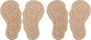 2Pairs High Heel Half Insoles Slip Skid Resistance Pads for Sweat Absorption Comfortable Beige Forefoot Cushions for Daily Wear and Pressure Relief