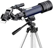 High Power Telescope for Kids&Beginners,70mm Astronomy Refractor Telescope with Adjustable Tripod,Travel Telescope with Carry Bag
