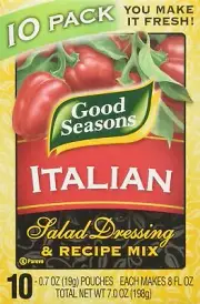 Italian Salad Dressing & Recipe Mix 0.7oz, 10 Pouches, Total Net 7oz