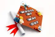 Handmade Grad Cap Decorations Cap Topper, I Wrote My Way Out