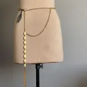 Golden Chain Adjustable Metal Belt Tassel