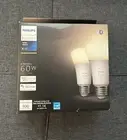 Philips Hue Smart 60W A19 LED Bulb Soft Warm White Light, 800 Lumen 2 Pack