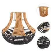 Woven Lamp Shade Imitation Rattan Light Fixtures Lighting Room