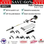 Giantz Pole Chainsaw Petrol Hedge Trimmer Brush Cutter Multi-Tool Garden Snipper