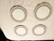 Vtg 1997 Debbie Mumm Christmas ONEIDA Snow Fairies; (4) Dinner plates