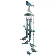 Bird Wind Chimes for Outside, Outdoors with 4 Large Aluminum Tubes & S Hook -...