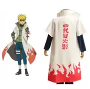 Naruto Anime Cosplay Costume Fourth Hokage Namikaze Minato Cape Cloak Outfit