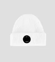 C.P. Company Extra Fine Merino Wool White Beanie Tuque One Size Made in Italy