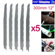 5pcs 300mm Steel Reciprocating Saw Blades For Cutting Tree Root Wood Saw_Blade