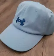 Under Amour Baseball Hat Baby Blue Adjustable Cap Light Blue Logo OSFM Womens