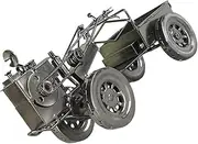 SUPVOX Iron Tractor Model Ornament Vintage Rustic Tabletop Decoration for Home Office Creative Metal Tractor Adornment Unique for Collectors and Enthusiasts