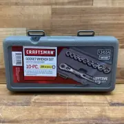 Craftsman USA 3/8" Drive Mechanic Socket Ratchet Set Metric 10 Pc. - 9-34554 New