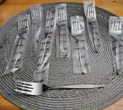 New Old Stock Vintage Ekco Eterna Sorority Stainless Salad Forks, Set of 8