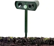 Solar Ultrasonic Animal Repeller | Solar Ultrasonic Repeller with Motion Detection | Devices with Motion Sensor for Animal Control Farm Lawn Yard Garden Areas to Protect Plants