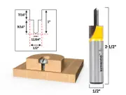 Counter Bore & Screw Slot Router Bit - 1/2" Shank - Yonico 14198