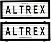 Altrex Number Plate Protectors - Ultimate 6 Figure Black Lined W Swing Clip 6L