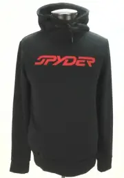 SPYDER LOGO HOODIE SWEATSHIRT Black/Red DRYWEB Mens SHIRT L/S Pullover S $79