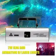 2W ILDA RGB Animation laser Projector light DJ disco stage home party light US