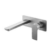 AQUAPERLA VOG Solid Brass Brushed Nickel Shower/Bath Wall Mixer with Spout