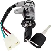 Fit for Honda Kymco 50 Linhai TS-GY50 Moped Scooter Quad ATV Go Kart Dirt Bike 1 Set Motorcycle Ignition Key Switch Lock with 5 Wire