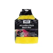 MLH Microfibre Plush Wash Sponge Mitt with Elastic Cuff To Fit Hand