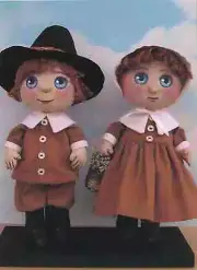 Cloth Folk Art Doll Pattern "Young Pilgrims" by Susan Barmore