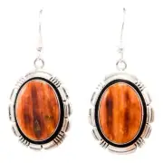 Navajo Native American Spiny Oyster Shell Earrings by Marvin McReeves SKU232323