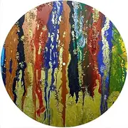 Slipmat Slip Mat Scratch Pad Felt for any 12" LP DJ Vinyl Turntable Record Player Custom Graphical - Paint Drips