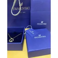 在飛比找蝦皮購物優惠-SWAROVSKI 施華洛世奇 項鍊 金色 粉色 附盒 說明