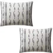 Ralph Lauren River Deocrative Throw Pillow Blue Ikat Feather Down Filled 15 X 20