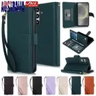 For Samsung S25 S24 FE Ultra S23 S22 S21 + Note Case Flip Leather Wallet Cover