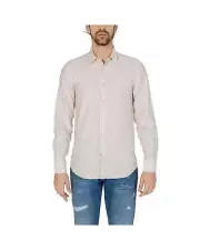Antony Morato Viscose Blend Long Sleeve Shirt - Shirts - Beige -Size 54