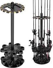 Fishing Stand Rack – Rotating Base Holder, Vertical Pole Organizer | Fishing Gear Reel Tackle, Multifunctional Gear Storage Unit, Combo Equipment System Ideal for Garage Reels Accessories Use